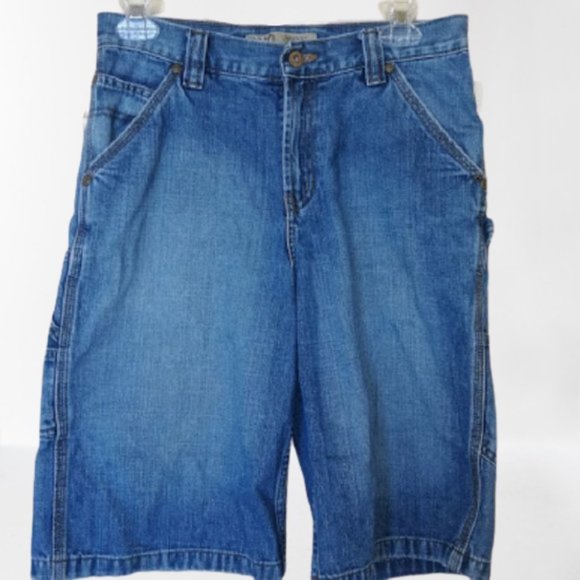 ---  Old Navy Painter's Style Denim Jean Shorts Boy Size 14 - Picture 1 of 2